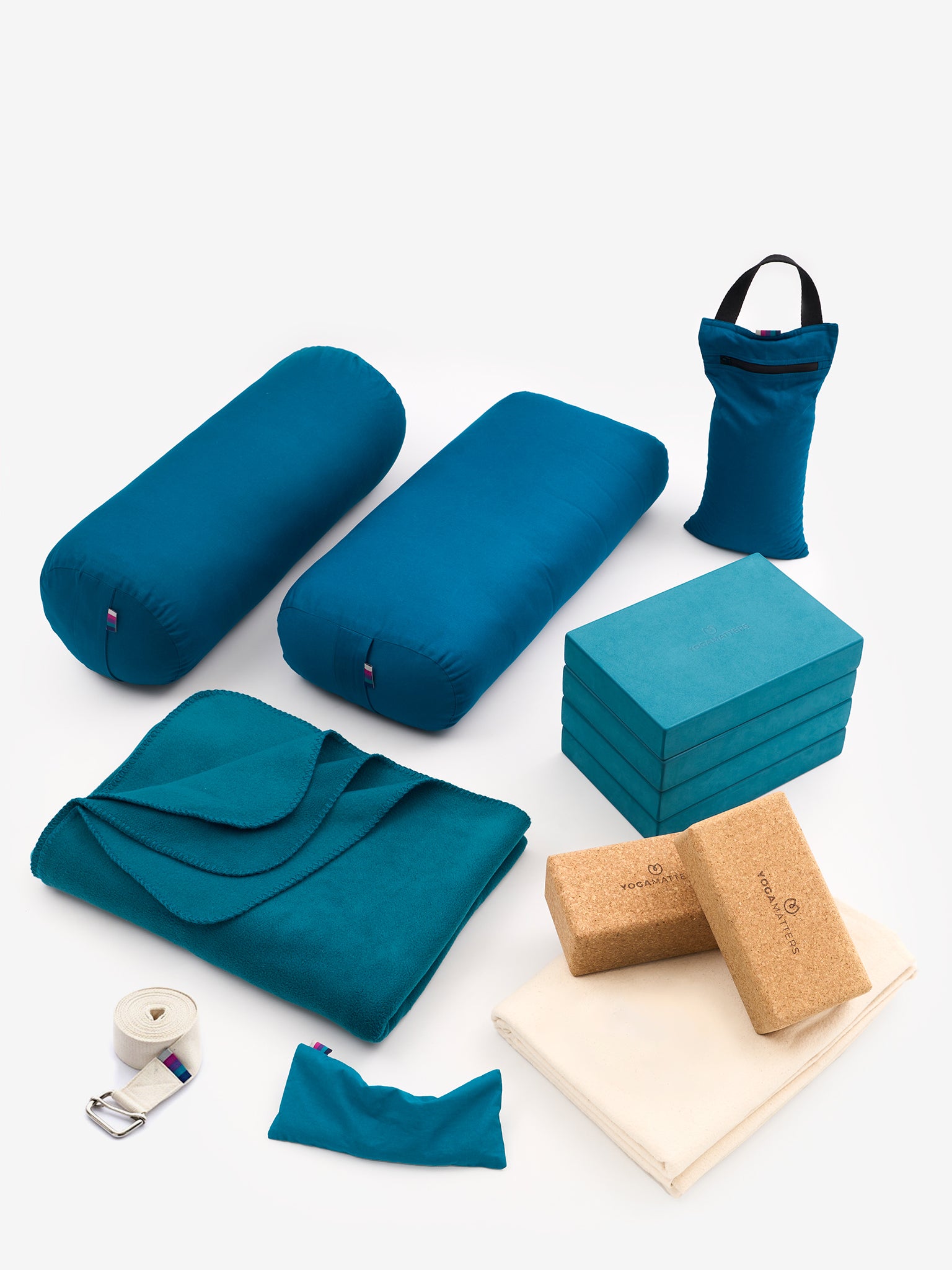 Yogamatters & Anna Ashby Restorative Plus Yoga Kit - Premium Yoga Props Set for Relaxation & Stress Relief | Perfect for Home Practice, Studio Sessions & Meditation