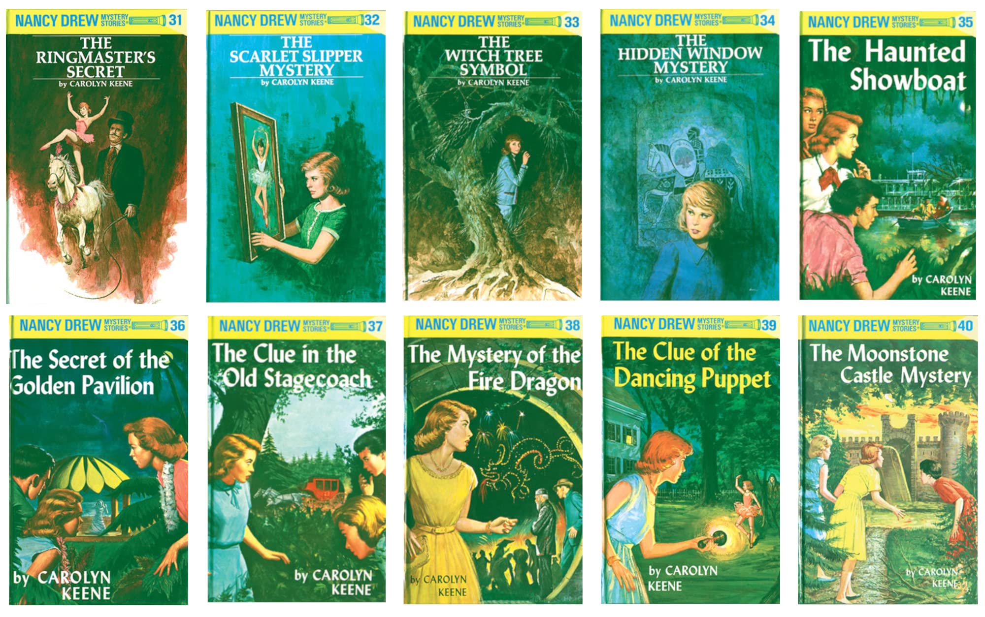 Nancy Drew Mystery Books Set - Volumes 31 to 40 | Classic Teen Detective Novels | Perfect for Young Readers, Book Clubs & Gift Giving