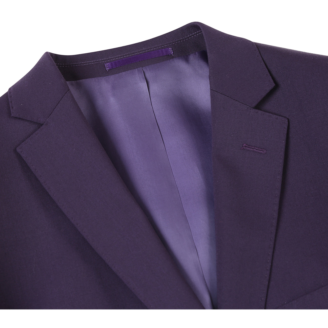 Alessandro Vitello by Renoir Slim Fit Wool Suit in Purple Blue (Style 566-4) - Premium Business Attire for Weddings, Office & Formal Events