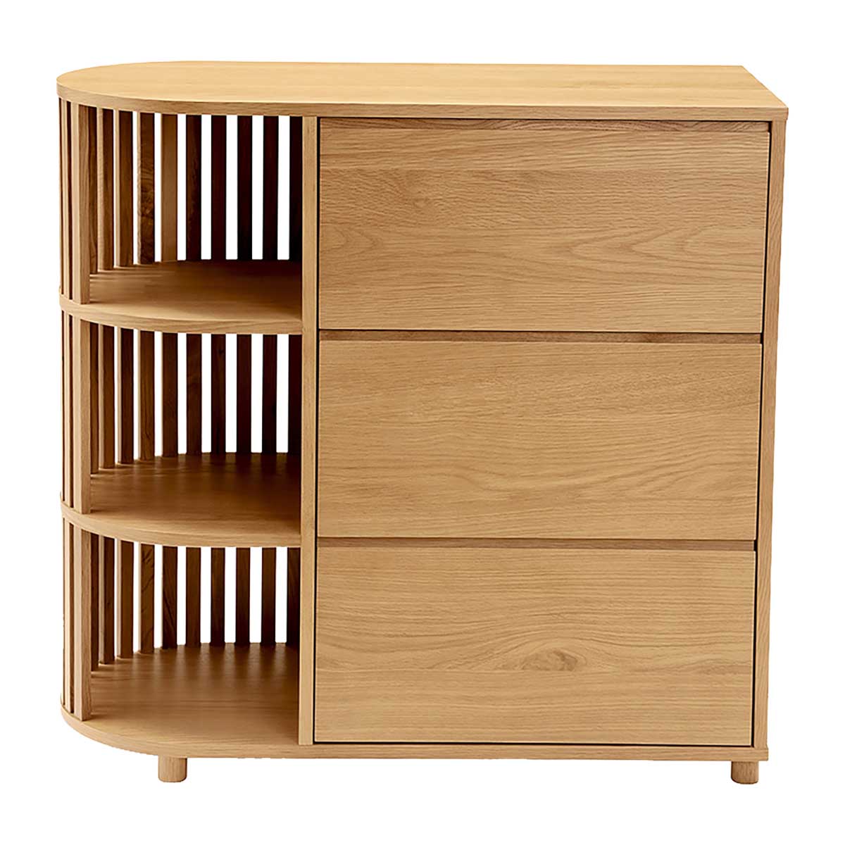 Modern 3-Drawer Dresser for Bedroom - Solid Wood Storage Cabinet with Smooth Gliding Drawers - Perfect for Home, Office, or Dorm Room Organization