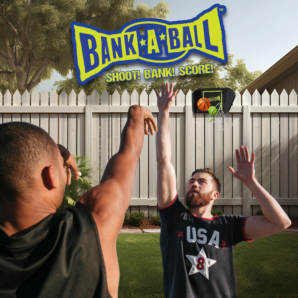 Adjustable Bank A Ball Basketball Game Set - Fun Trickshot & Skill Training for Kids & Adults - Perfect for Indoor & Outdoor Play, Backyard, Parties & Family Gatherings