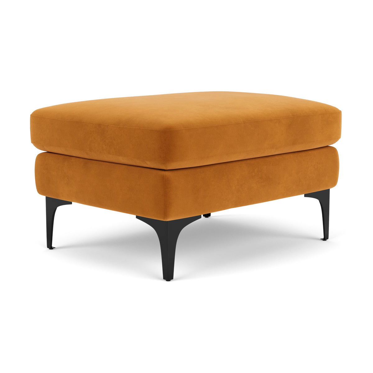 Luxury Velvet Ottoman Stool - Soft Tufted Storage Bench for Living Room, Bedroom & Entryway - Modern Home Decor & Extra Seating