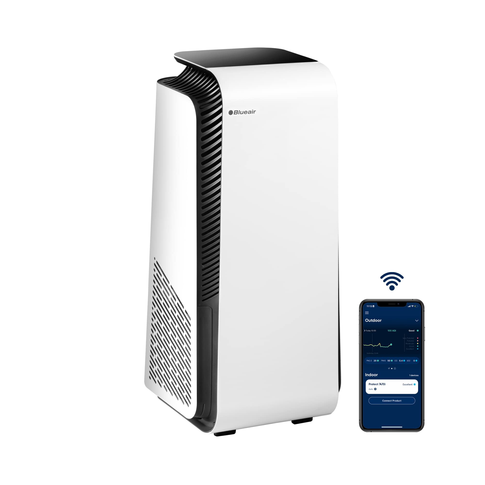 BlueAir 7470i Advanced HEPASilent Air Purifier for Large Rooms - Removes Dust, Pet Dander, Smoke, Mold, Pollen, Bacteria & Viruses - Smart Alexa-Enabled Air Cleaner with Auto Mode - Perfect for Bedroom, Living Room & Home Office Air Purification