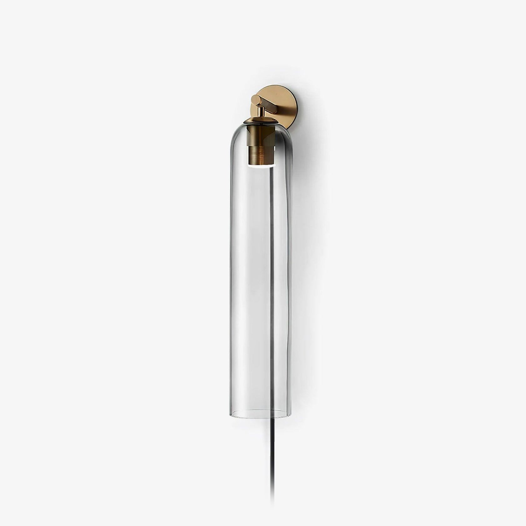 Art Glass Plug-In Wall Sconce Light Fixture - Elegant Plug In Lighting for Bedroom, Living Room & Hallway Decor