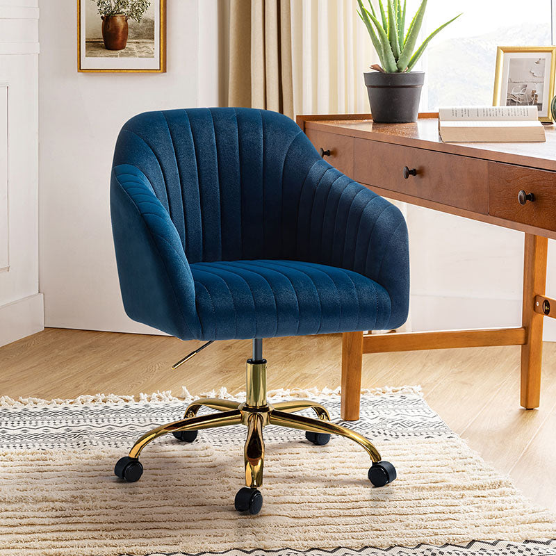 Luxury Velvet Office Chair - Ergonomic Desk Chair with Adjustable Height for Home & Workspace - Perfect for Remote Work, Gaming & Study