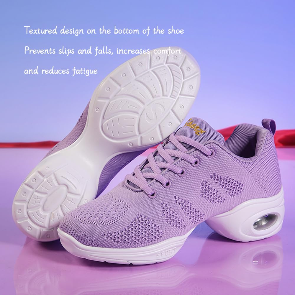 Women's Lace-Up Jazz Sneakers - Comfortable Cushioned Modern Dance Shoes for Ballet, Jazz & Walking | Perfect for Dance Classes, Performances & Casual Wear
