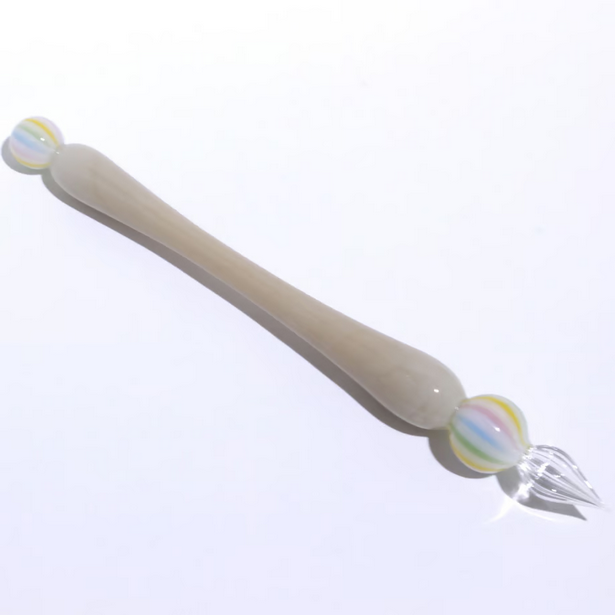 Japanese Glass Dip Pen - Candy & Light Brown Colors, Perfect Calligraphy Writing Tool for Artists, Writers & Lettering Enthusiasts | Ideal for Journaling, Sketching & Creative Gift Giving