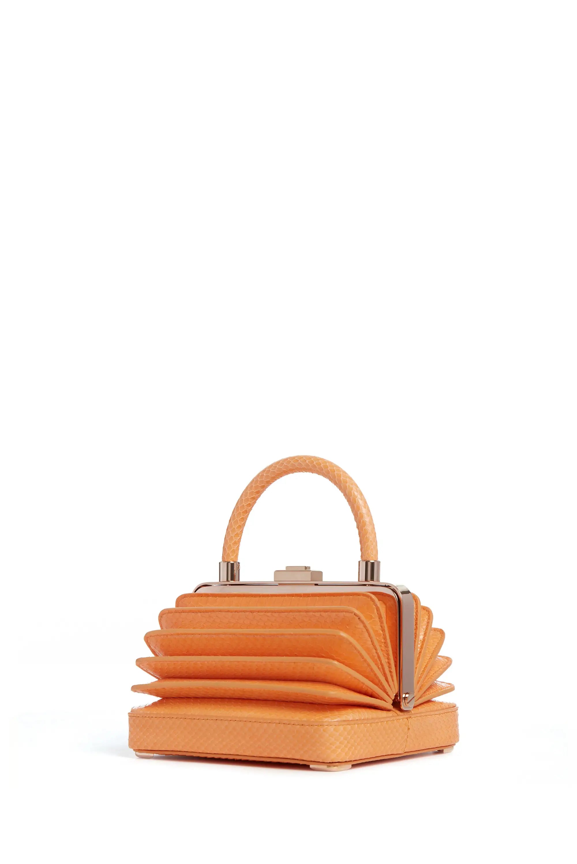 Small Diana Bag in Fluorescent Orange Snakeskin - Trendy Crossbody Purse for Women | Perfect for Parties, Date Nights & Everyday Use