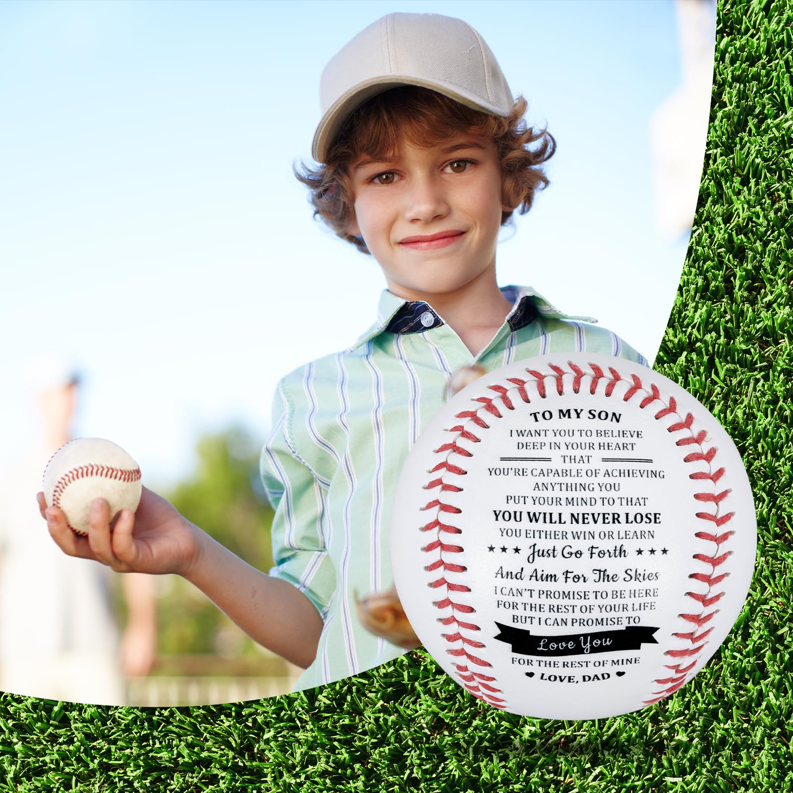 Baseball Gifts for Boys & Men - Personalized Son Gifts from Dad for Birthday, Christmas Stocking Stuffers, Graduation & Valentine's Day | Perfect Baseball Lover Presents for Teen Boys & Him | Great for Games, Training & Fan Memorabilia