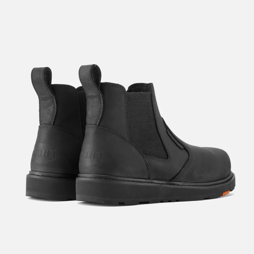 Ohman Unlined Composite Toe Work Boots for Men - Black Safety Shoes for Construction, Warehouse & Industrial Work
