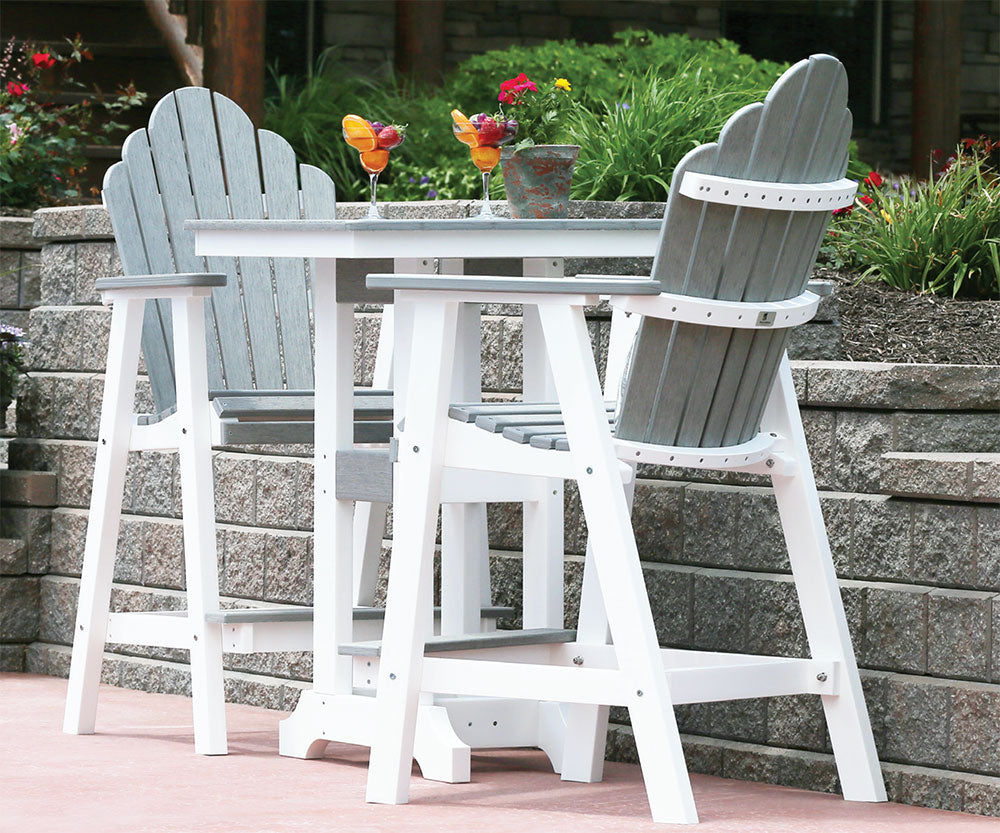 Berlin Gardens 28 Inch Classic Square Outdoor Dining Table Set #2 - Perfect for Patio, Garden, and Backyard Entertaining