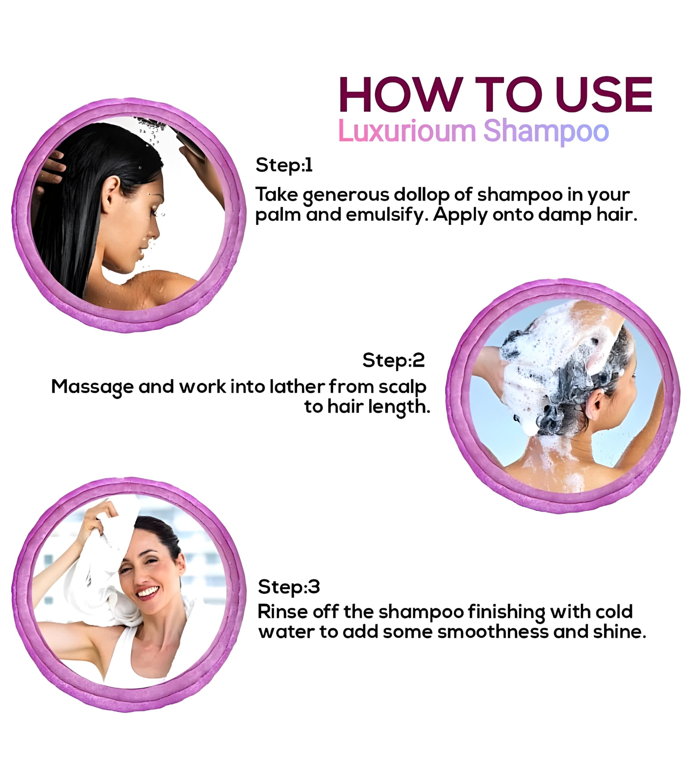 LUXURIOUM Aloe Vera, Coconut Milk & Avocado Shampoo for Curly, Wavy, Frizzy Hair - Intense Moisturizing Shampoo with Vitamin E, 300ml - 24H Hydration, Nourishes & Strengthens Hair - Perfect for Dry, Damaged Hair Care & Daily Hydration