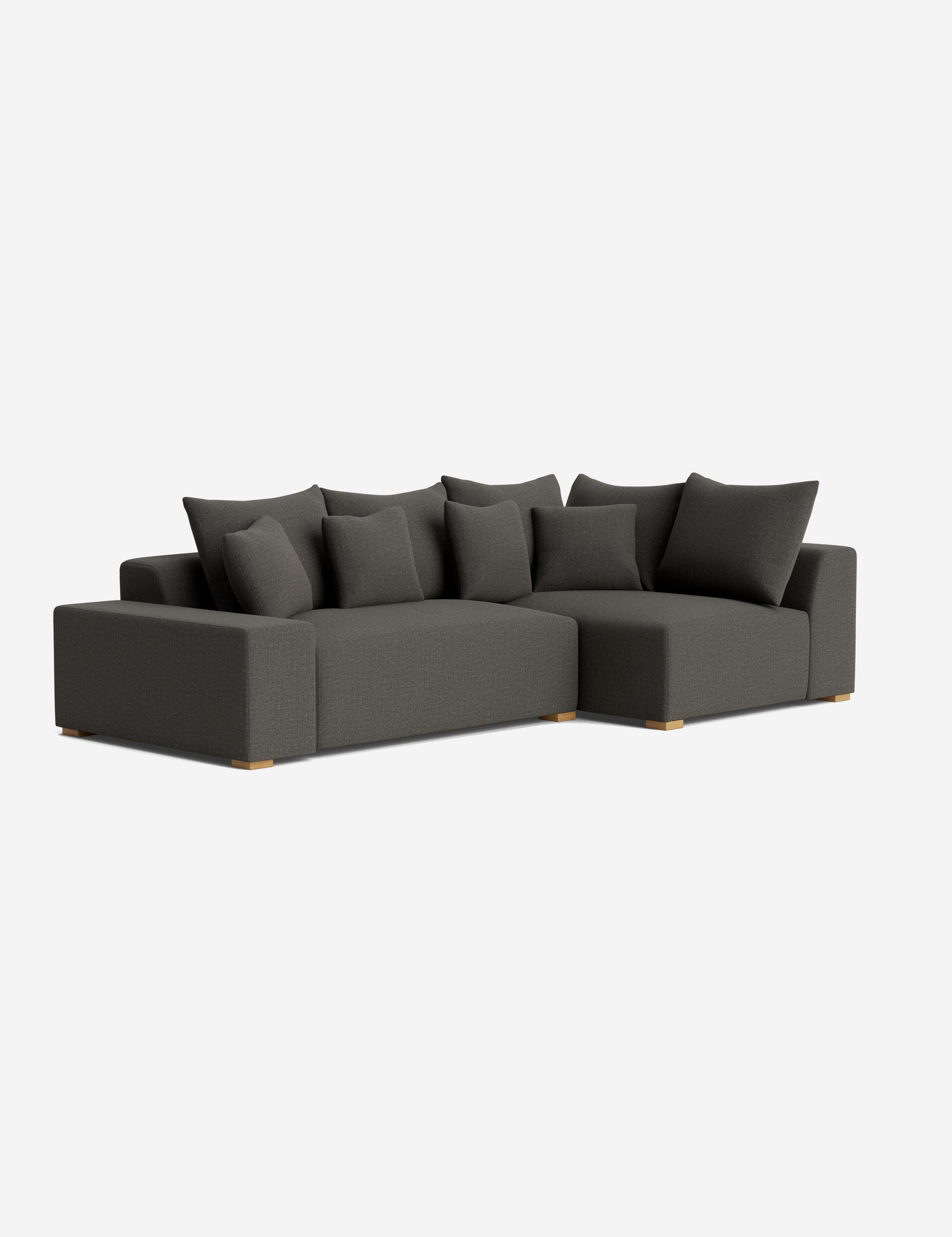 Modern Clayton Sectional Sofa with Reversible Chaise - Comfortable L-Shaped Couch for Living Room, Family Room & Home Theater - Soft Fabric Upholstery & Sturdy Wood Frame