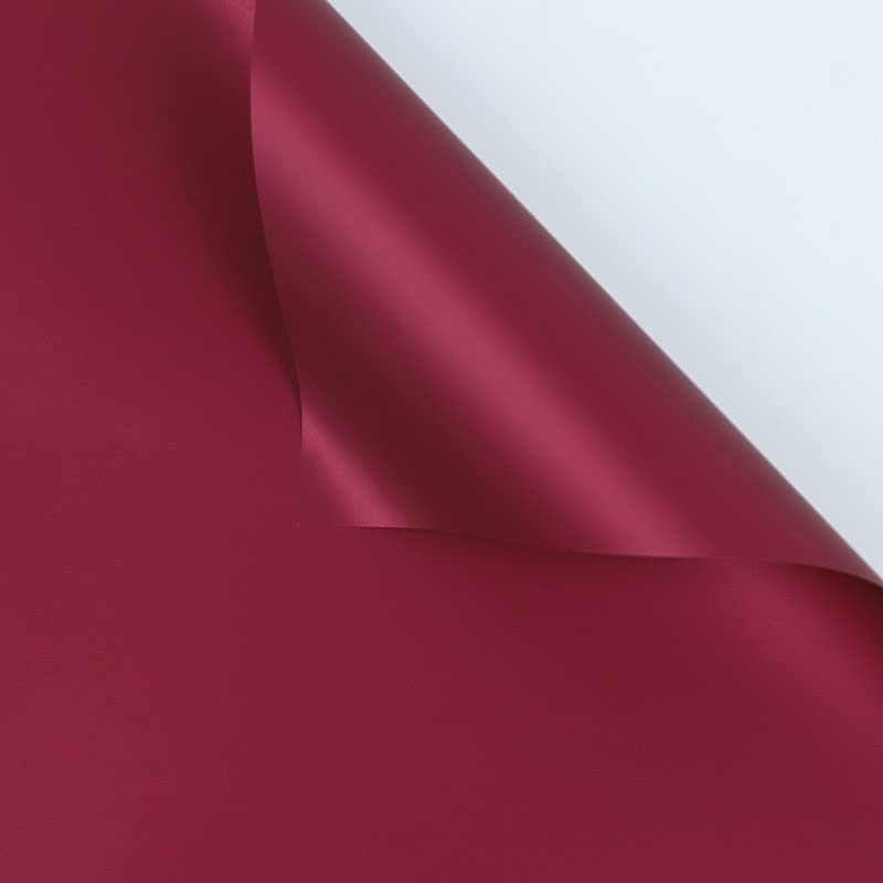 XICHEN 20 Sheets Korean Style Waterproof Floral Wrapping Paper - 58x58cm (22.8x22.8 Inch) for Bouquets, DIY Crafts, Gift Wrapping - Vibrant Wine Red Design - Perfect for Weddings, Birthdays & Home Decor
