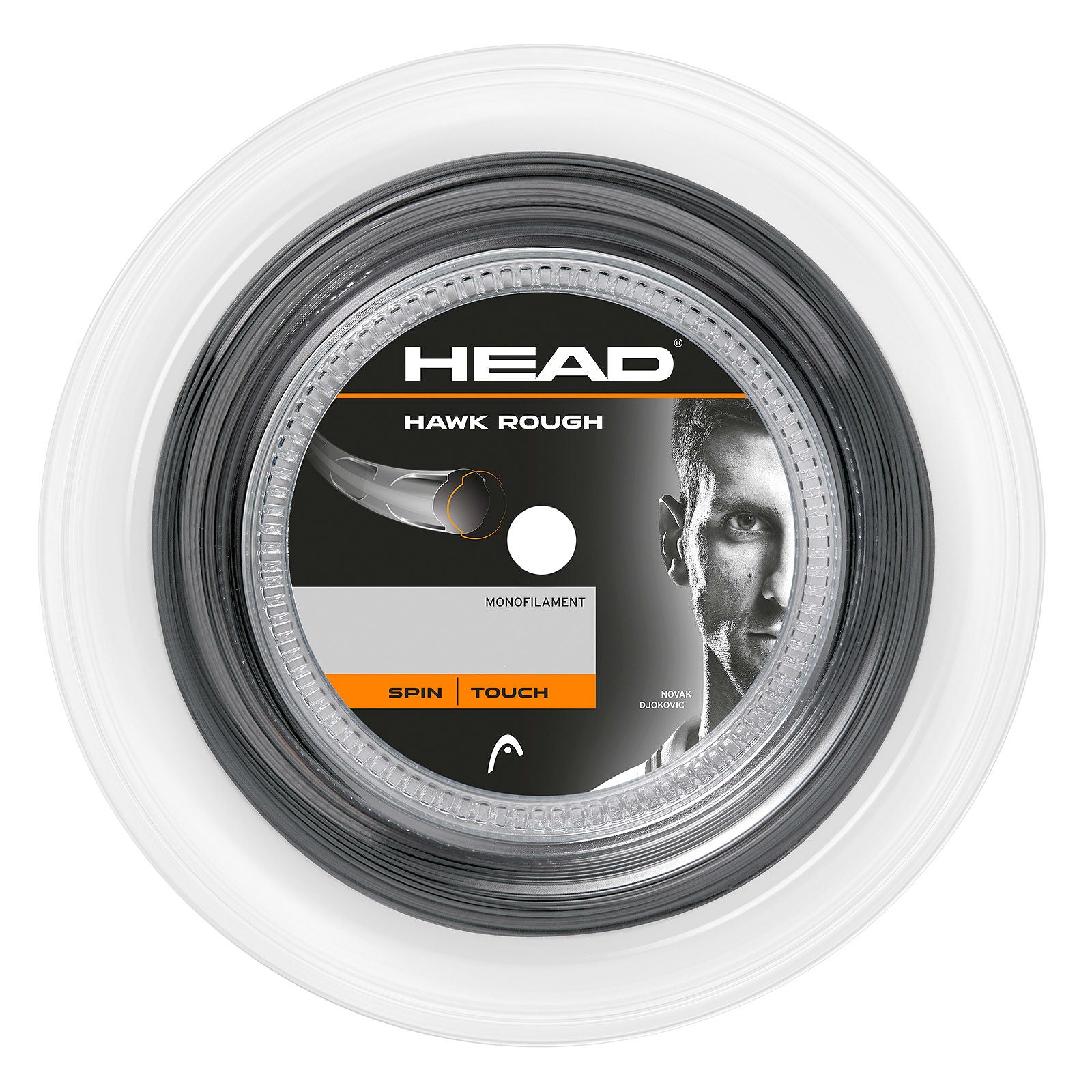Premium Head Hawk Rough 17/1.25 Tennis String Reel (Anthracite) - High-Performance Polyester String for Control & Spin | Perfect for Competitive Players & Tournament Play