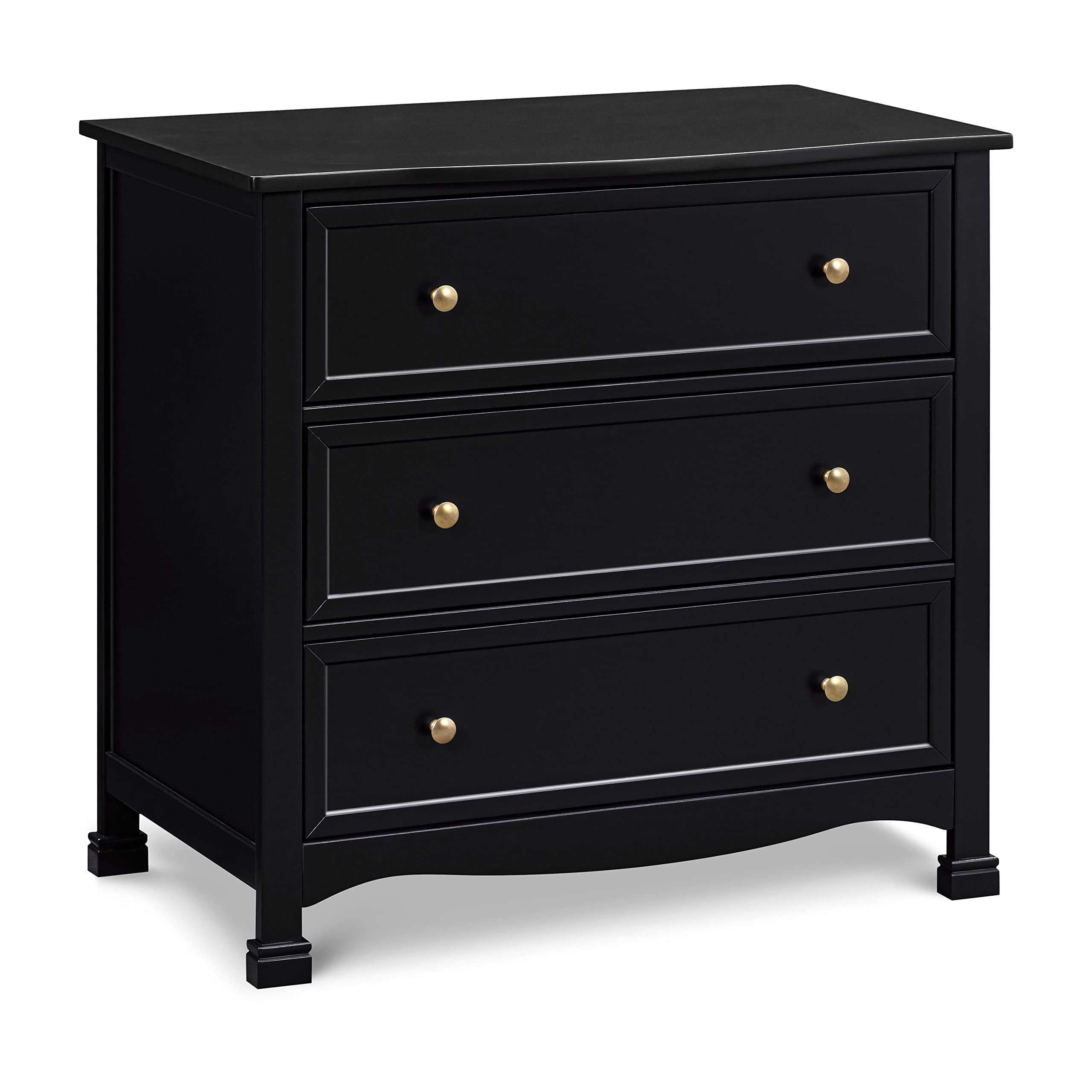 DaVinci Kalani 3-Drawer Dresser in Ebony Finish - Modern Bedroom Furniture for Storage & Organization - Perfect for Nursery, Kids Room or Guest Bedroom