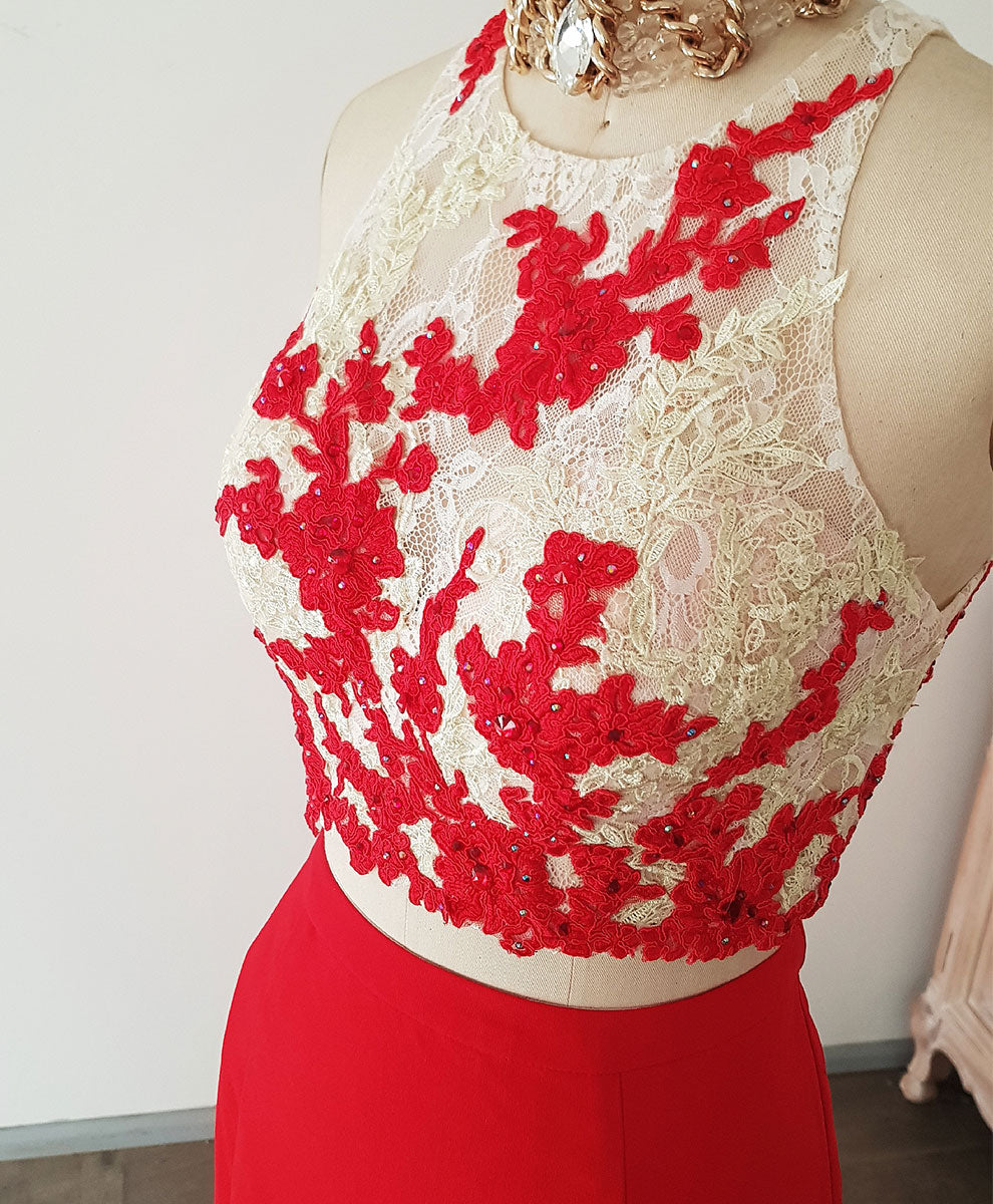 Elegant Red Mermaid Prom Dress for Women - Long Formal Evening Gown for Graduation, Homecoming & Special Occasions