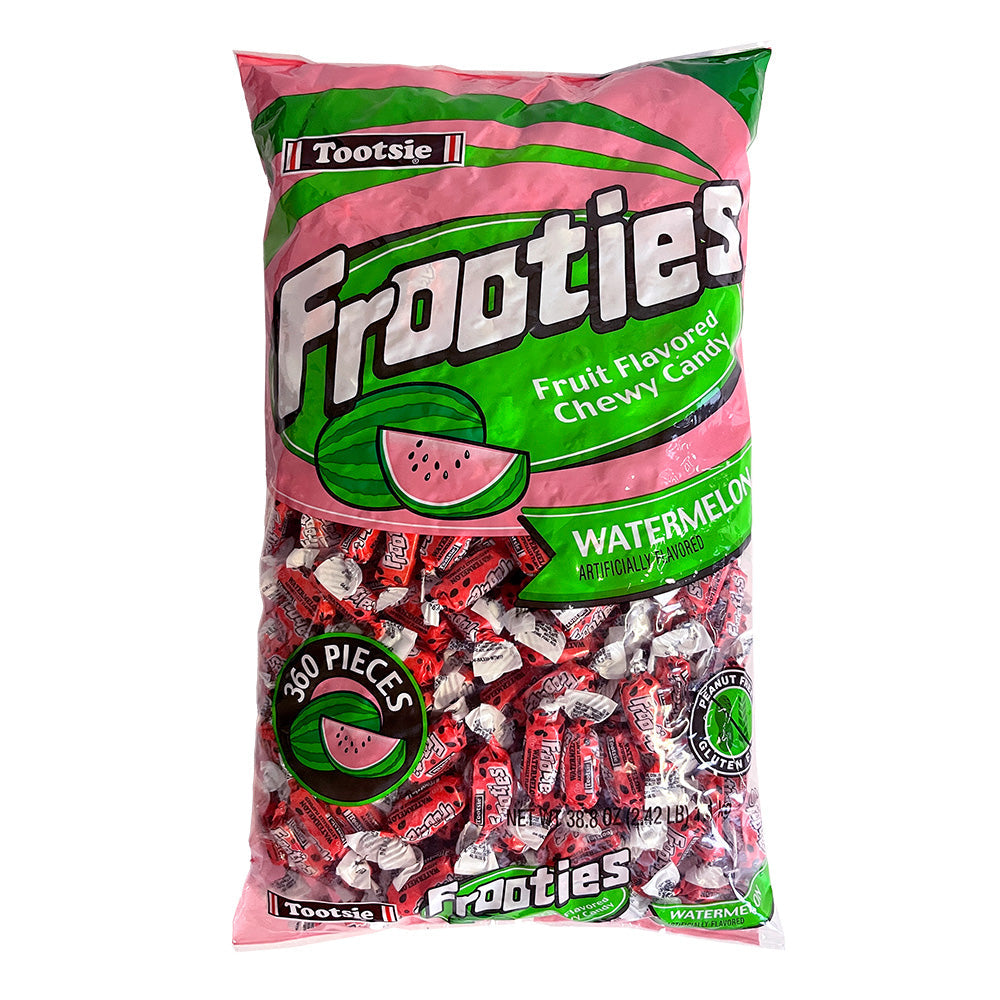 Frooties Watermelon Chewy Candy - 360 Count Bulk Bag | Sweet & Juicy Watermelon Flavored Soft Candy | Perfect for Parties, Halloween Treats & Office Snacks