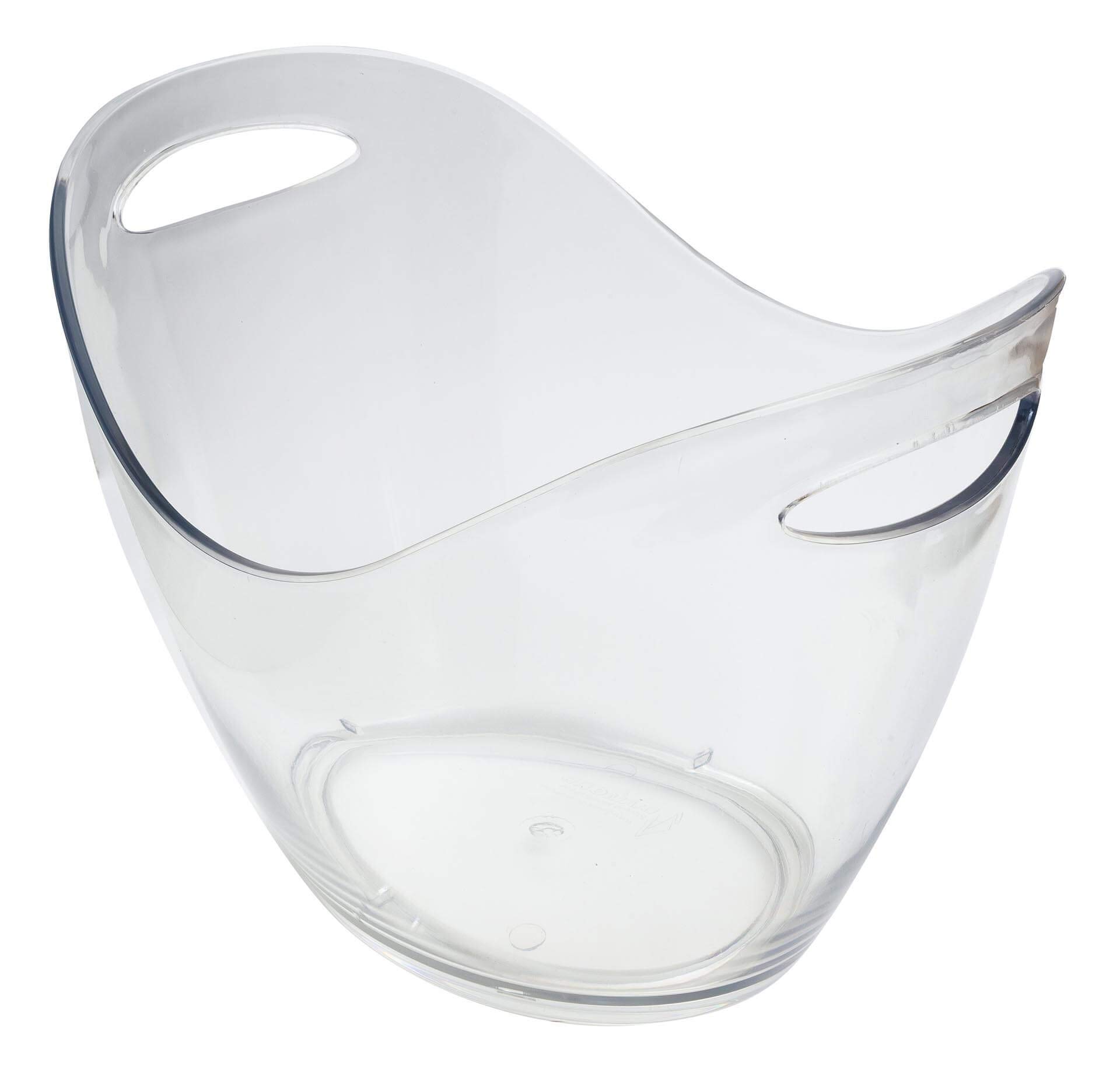 8L Clear Plastic Wine & Champagne Cooler Bucket for Parties & Events