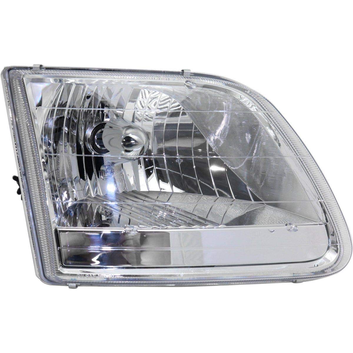 2001-2004 Ford F-150 Right Halogen Headlight Replacement with Bulb - High Performance Auto Lighting for Night Driving & Off-Road Use