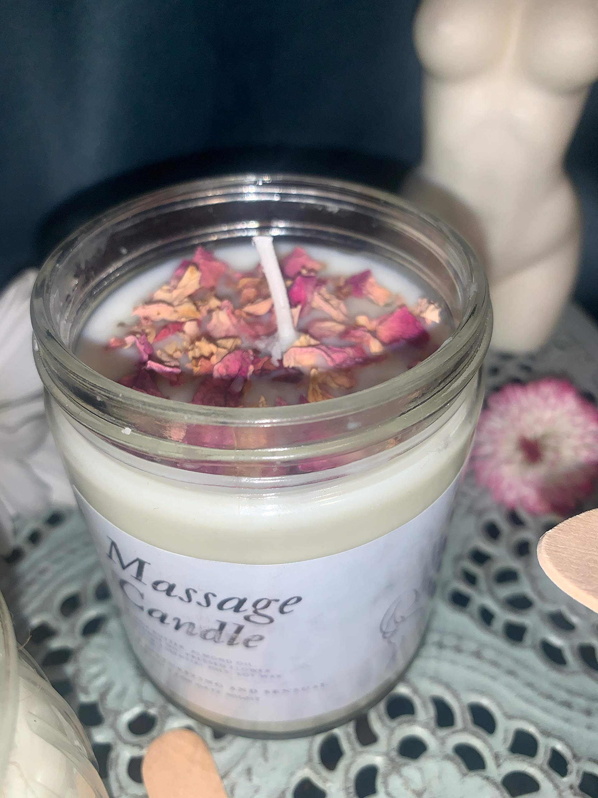Relaxing Massage Oil Candles - 100% Natural Scented Soy Wax for Aromatherapy & Couples Massage - Perfect for Spa Nights, Romantic Gifts & Self-Care Moments