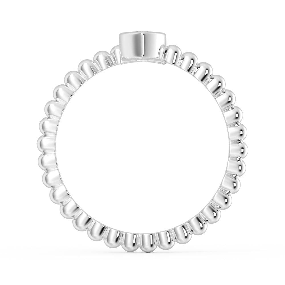 Lab Grown Diamond Personalized Initial Promise Ring for Women - Custom Engraved 14K Gold/White Gold Name Letter Ring - Perfect for Anniversaries, Engagements & Special Occasions