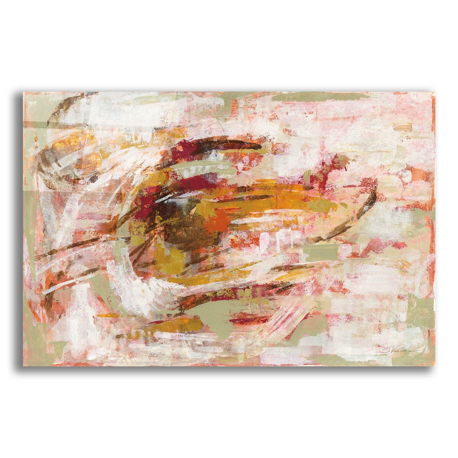 Epic Art 'Graffiti Wall II' by Silvia Vassileva - Modern Acrylic Glass Wall Art Painting 24x16 Inches - Perfect for Living Room, Bedroom & Office Decor