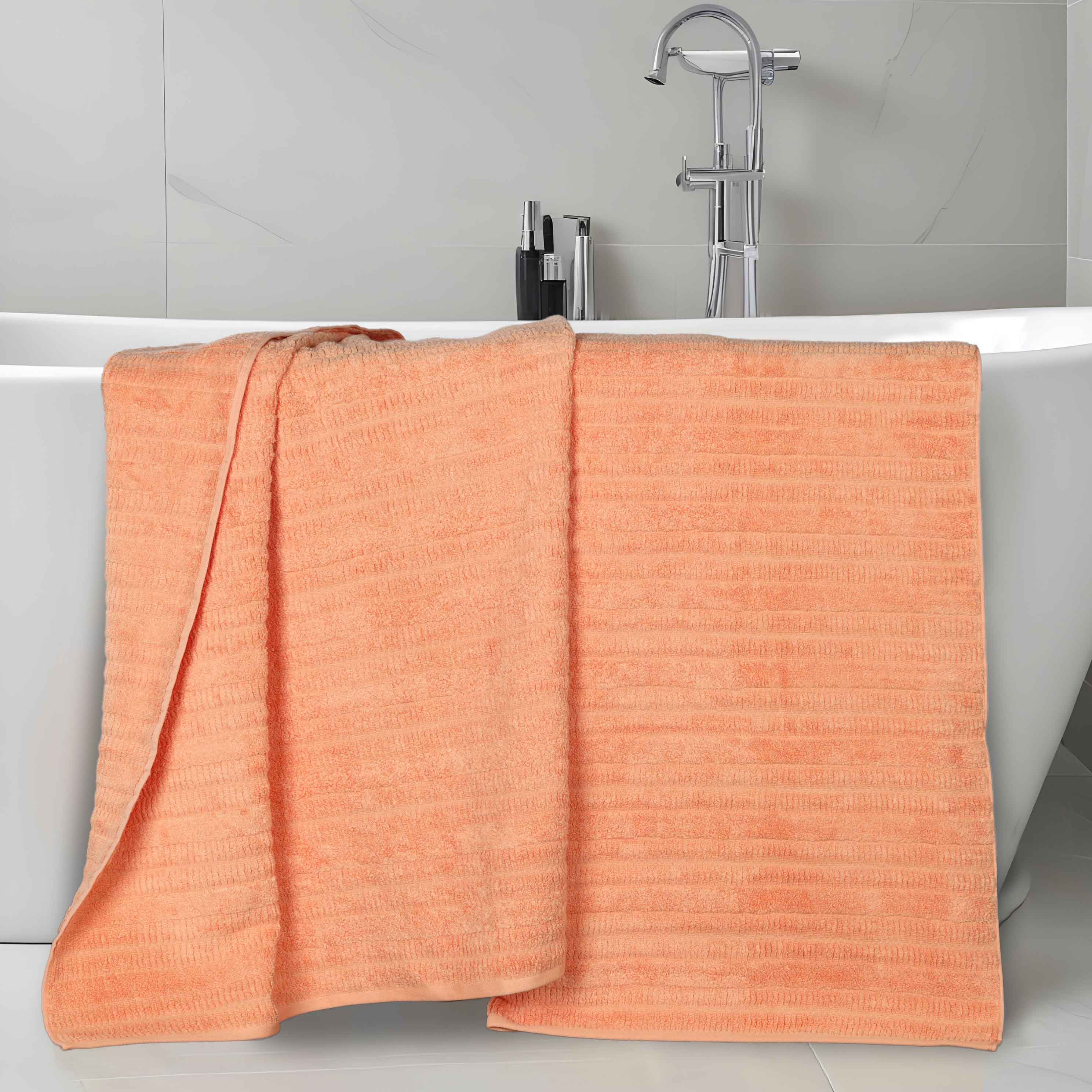Premium Mika Smart Twist Cotton Bath Sheets - Ultra Soft & Absorbent, Set of 2 (Grey) - Luxury Spa & Bathroom Essentials for Hotels & Home Use