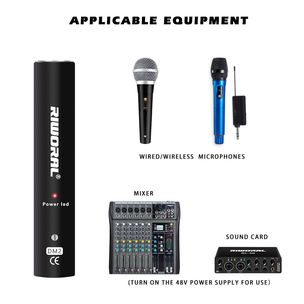Professional XLR Microphone Preamp - 60dB Gain Booster for Dynamic & Ribbon Mics | Studio Recording, Podcasting & Live Streaming Equipment