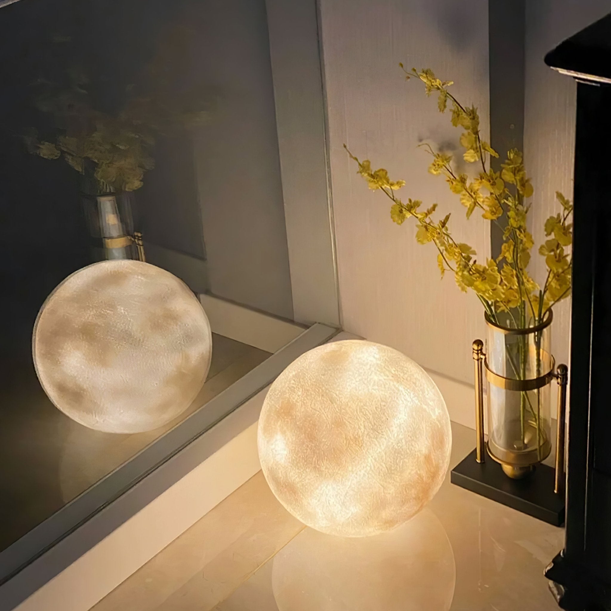 Moon Table Lamp - Modern LED Night Light for Bedroom, Nursery & Office - Soft Glow for Relaxation & Sleep