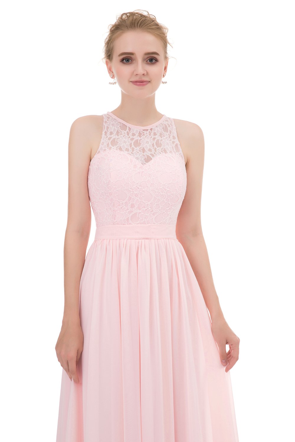 Elegant A-Line Chiffon Lace Bridesmaid Dresses | Long Homecoming & Prom Evening Gowns for Women 2018 | Perfect for Weddings, Formals & Special Occasions