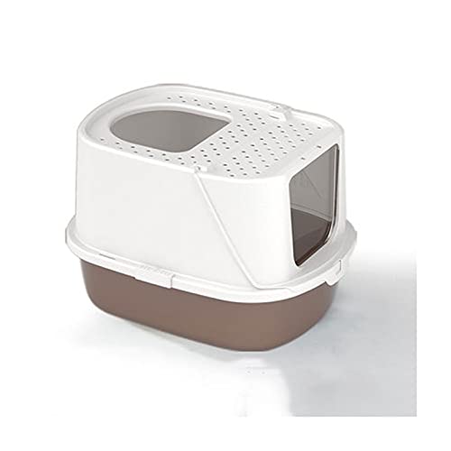 Enclosed Cat Litter Box with Top Entry - Large Splash-Proof & Odor Control Kitty Toilet for Multiple Cats | Detachable Design for Easy Cleaning | Perfect for Small Spaces & Odor-Sensitive Homes (Color: A)