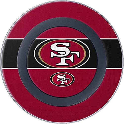 Official NFL San Francisco 49ers Zone Block Design Skin Decal for Samsung Wireless Charger | Compatible with Multiple Devices | Perfect for Home, Office & Game Day Decor