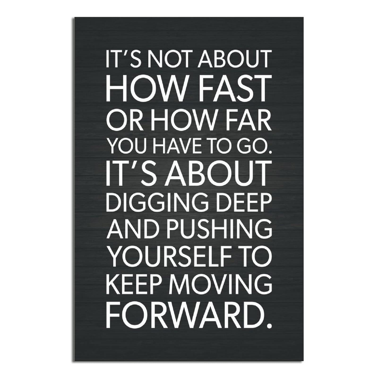 Keep Moving Forward Motivational Canvas Art Print - 8x12 Inches (20x30cm) - Inspirational Office, Family Room, Bedroom, Kitchen & Bathroom Wall Decor - Perfect for Home, Workplace & Gift Giving