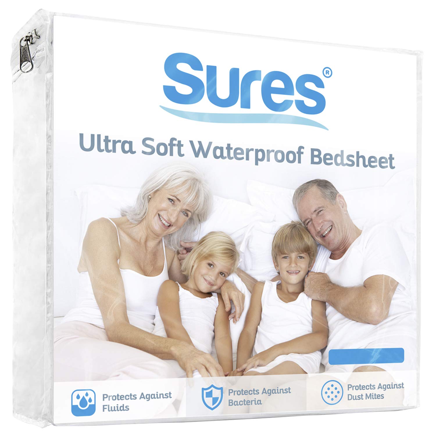 Waterproof Mattress Protector Twin Size - Fitted Machine Washable Bed Sheet - Vinyl-Free Bedwetting Cover for Kids, Adults & Elderly - Ideal for Allergy Relief, Hospital Beds & Guest Rooms (1, Twin)