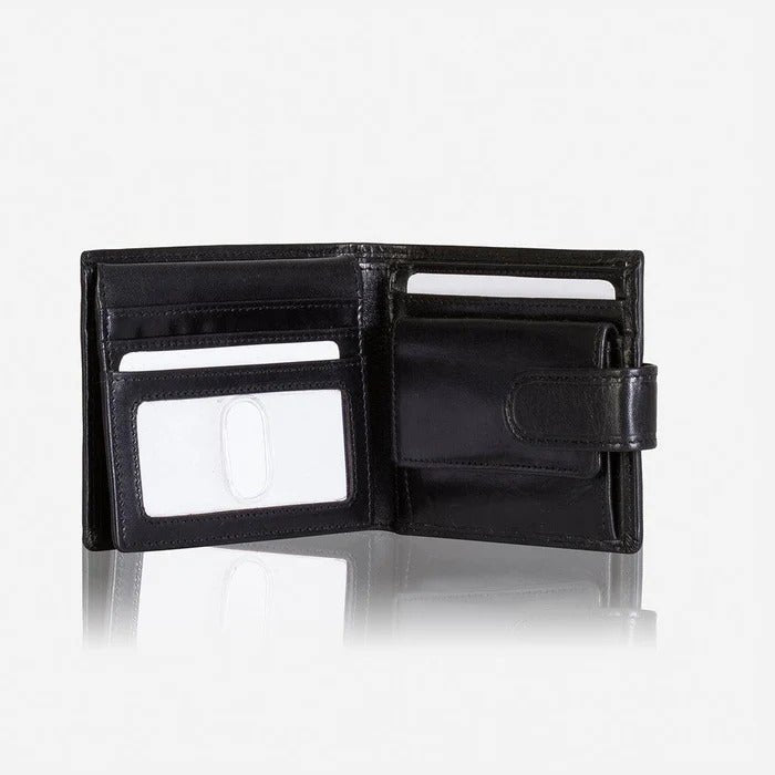 Premium Jekyll & Hide Oxford Billfold Wallet with Coin Pocket & Tab Closure - Slim RFID Blocking Leather Wallet for Men - Perfect for Business, Travel & Everyday Use