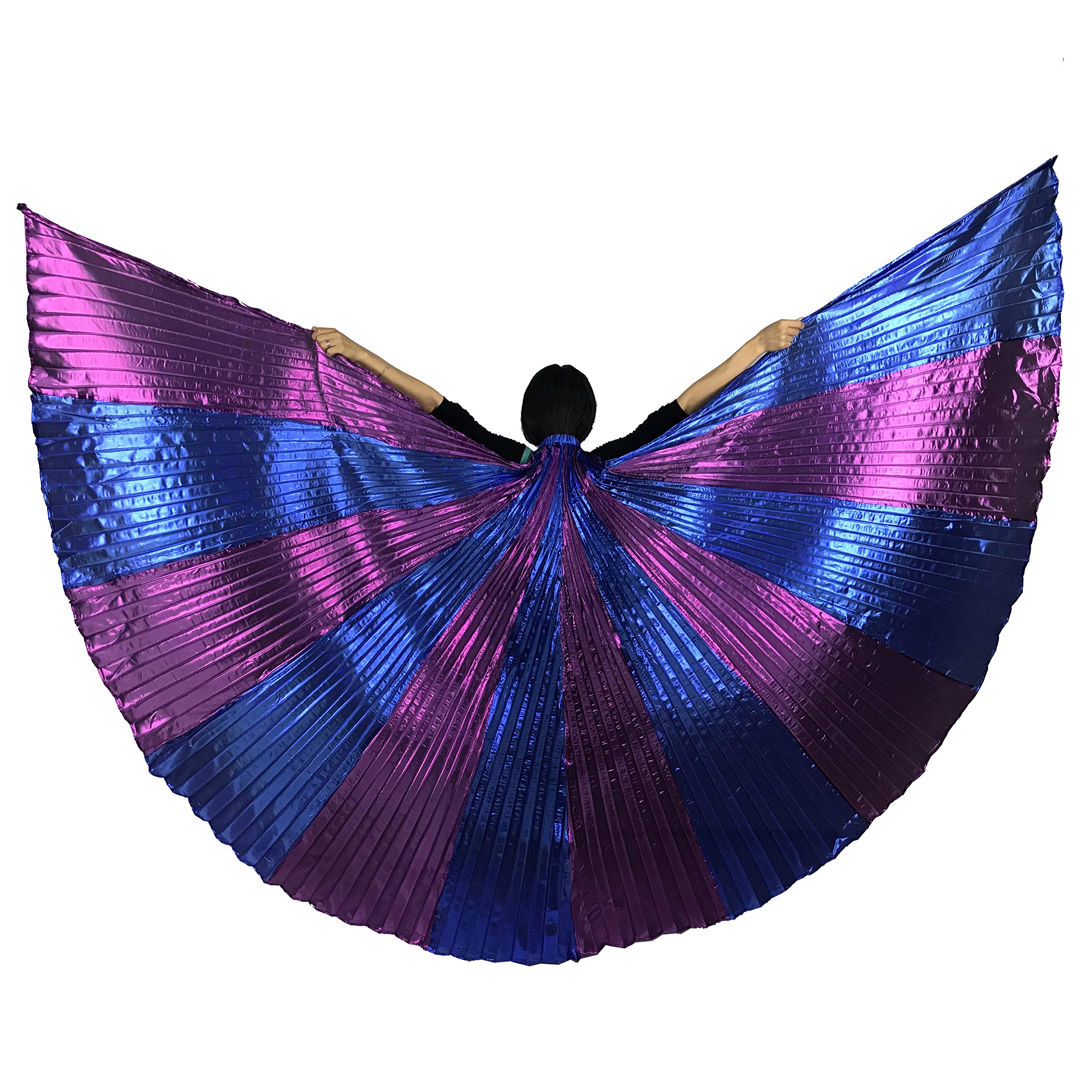 MUNAFIE Belly Dance Isis Wings with Sticks - Professional Adult Belly Dance Costume Accessories | Angel Wings for Halloween, Carnival & Stage Performances | Perfect for Dance Shows, Cosplay & Themed Parties