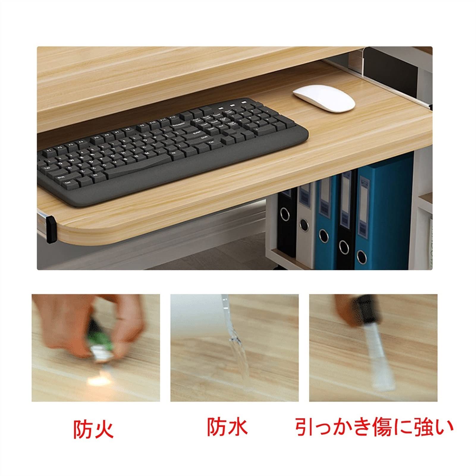 Ergonomic Under Desk Keyboard Tray - Adjustable Height (54/60/70x27cm) Pull-Out Retractable Mouse Platform for Office & Home Workspace - Perfect for Computer Desks, Gaming Setups and Standing Workstations