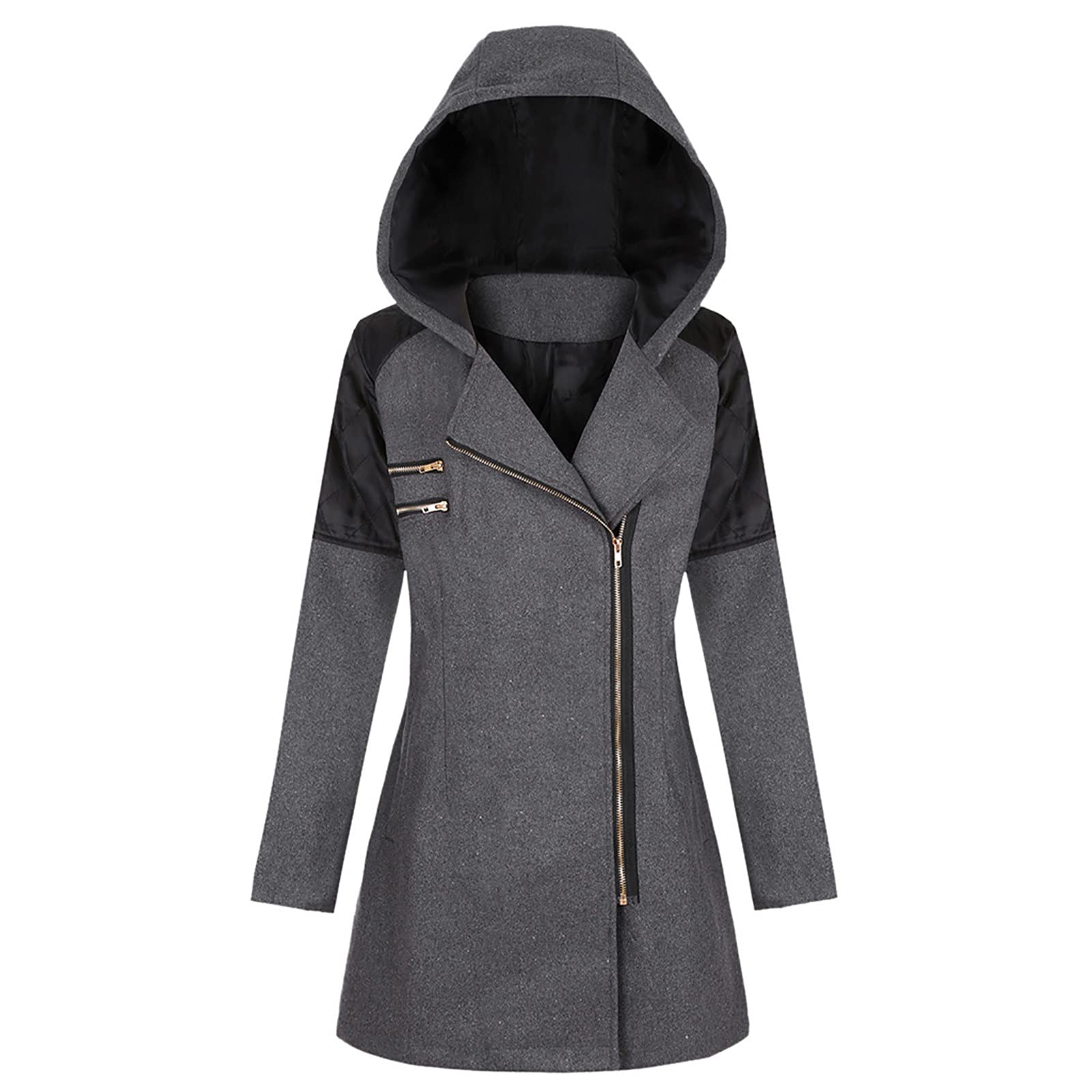 Vintage Floral Hooded Coat for Women - Winter & Fall Thermal Oversized Long Sleeve Hoodie Top | Cozy Layering for Outdoor Activities, Casual Wear & Cold Weather Fashion