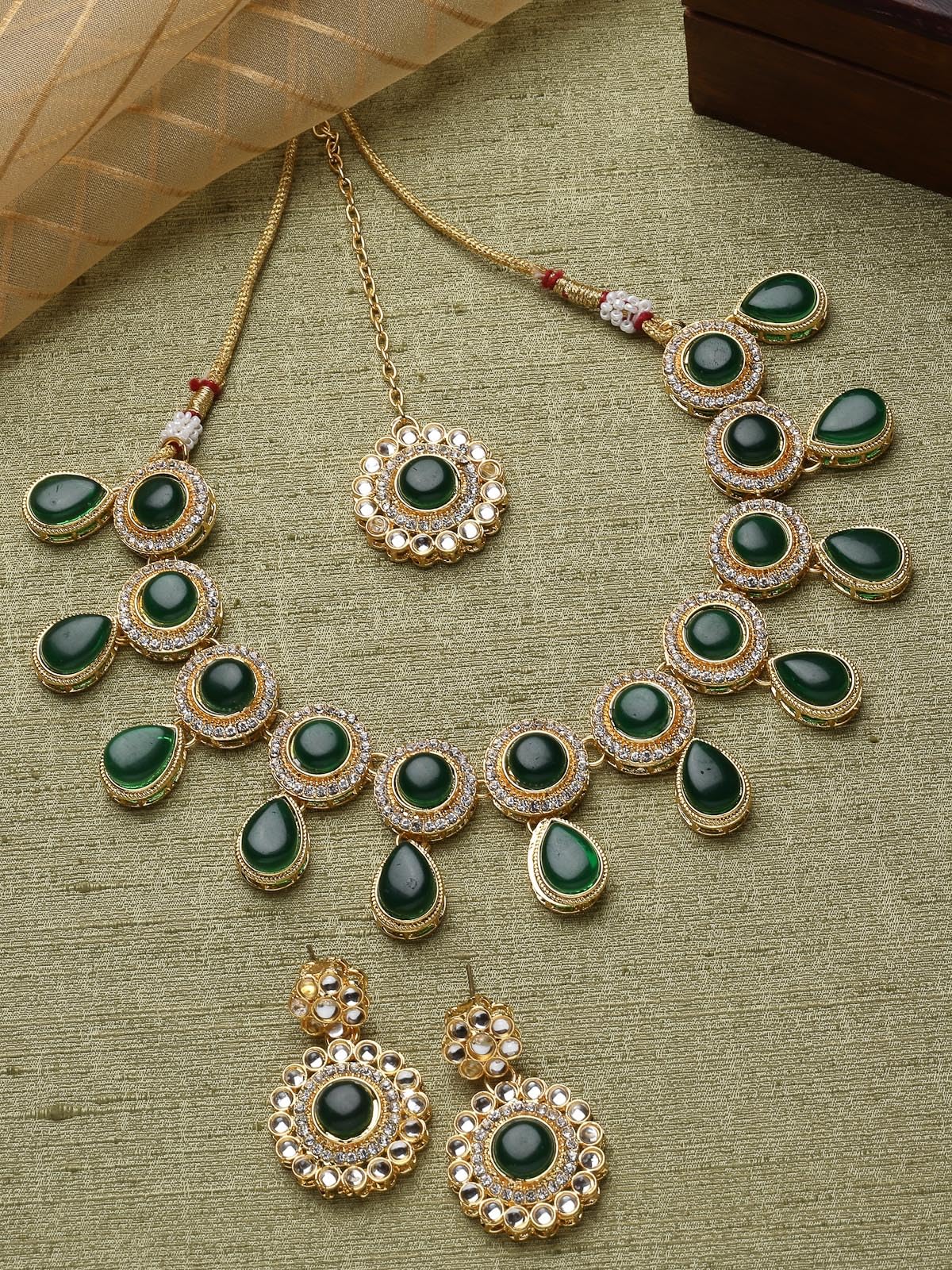 Elegant Drop-Shaped Rani Pink Kundan & Beads Choker Necklace Set for Women | Indian Bridal Jewelry | Perfect for Weddings, Parties & Special Occasions