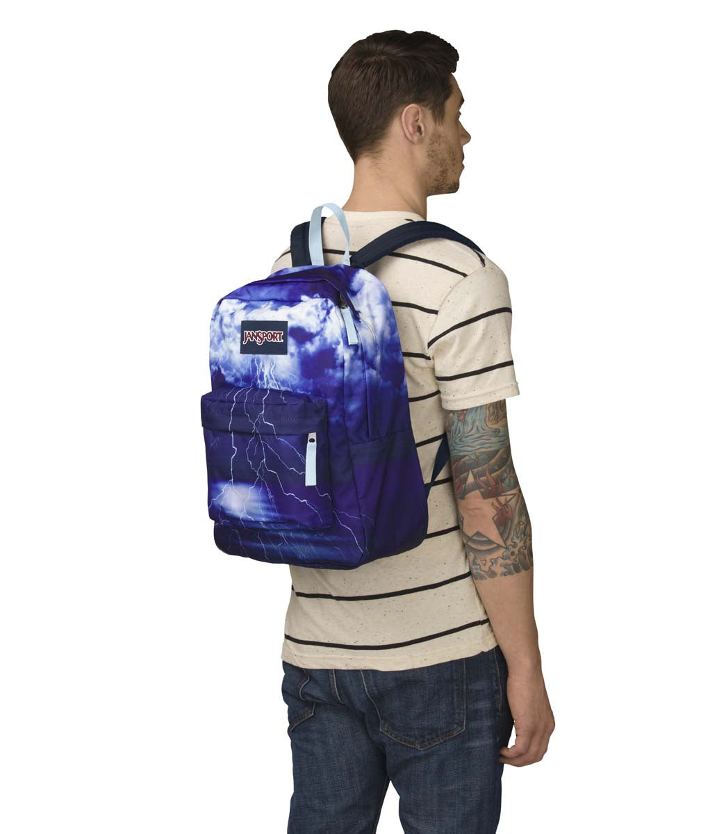 JANSPORT High Stakes Backpack - Multi Lightning Strike Design - Durable School & Travel Backpack for Students & Professionals - Perfect for College, Work & Outdoor Adventures