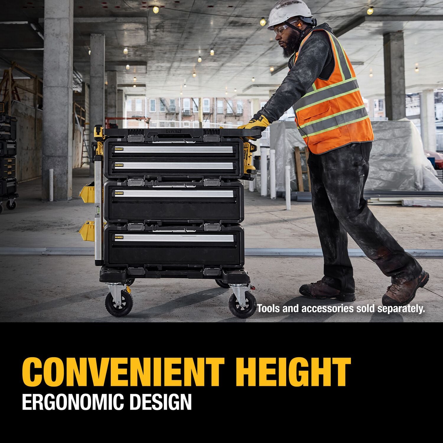 DEWALT DWST60510 DXL 5-in-1 Multi-Purpose Tool Tower - Heavy Duty Workbench for Home Garage & Workshop Organization