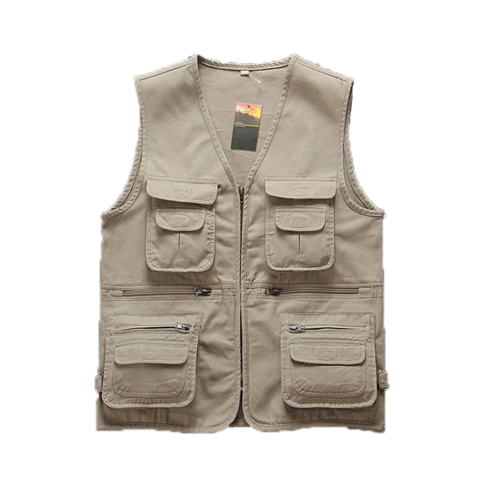 Elonglin Men's Photography Fishing Vest - Multi-Pocket Outdoor Waistcoat Jacket for Photographers & Anglers - Perfect for Hiking, Travel, and Wildlife Photography