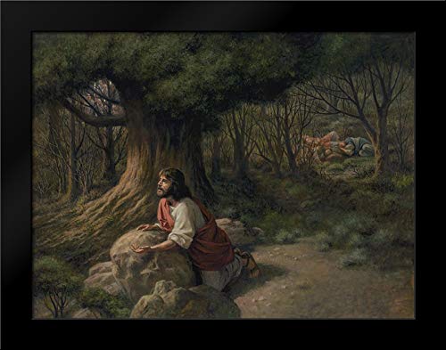 James Seward 18x14 Black Modern Framed Art Print 'Thy Will Be Done' - Perfect for Home Decor, Office Wall Art & Gift Giving