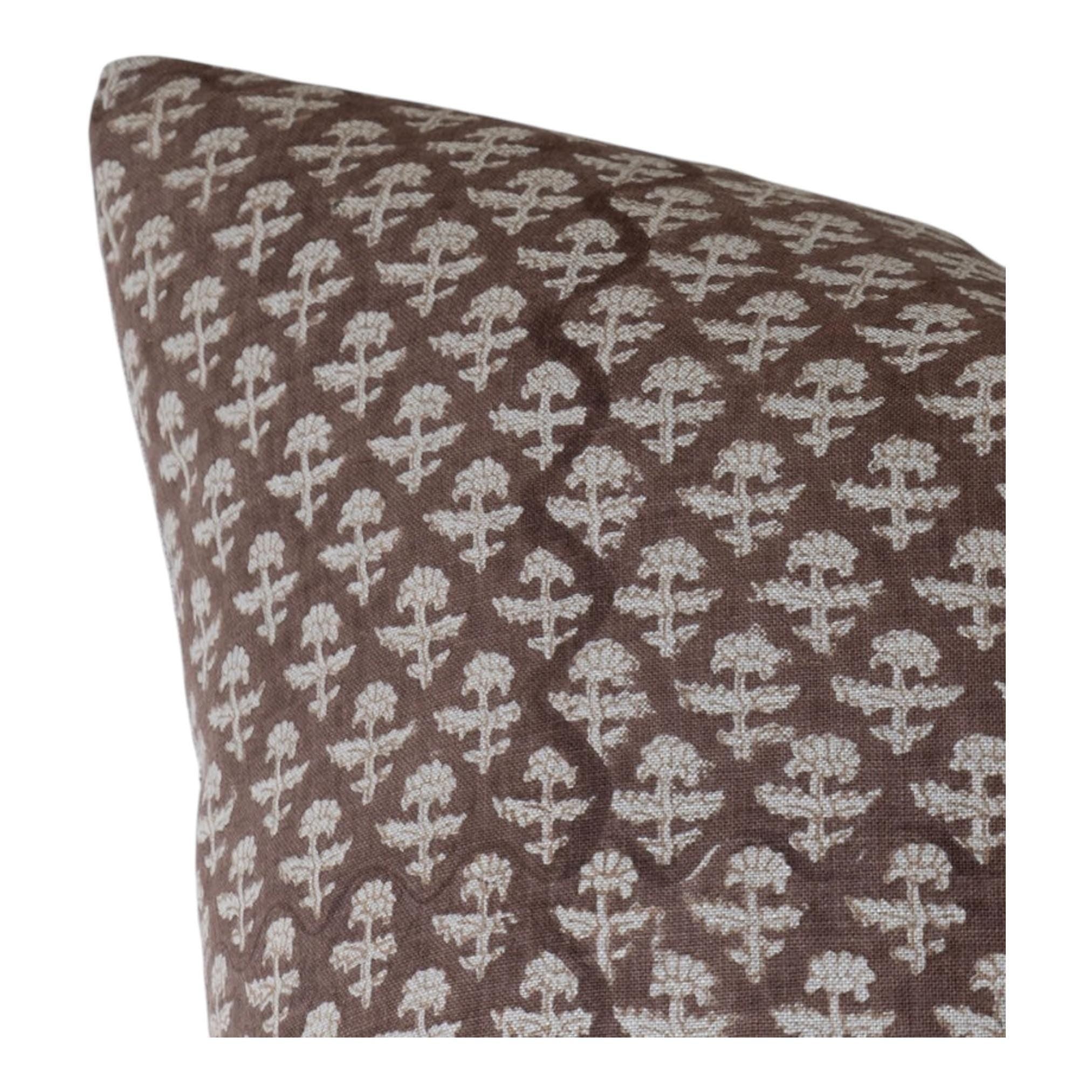 Stylish Designer Draper Block Print Floral Pillow Cover - Bohemian Home Decor for Living Room, Bedroom & Sofa
