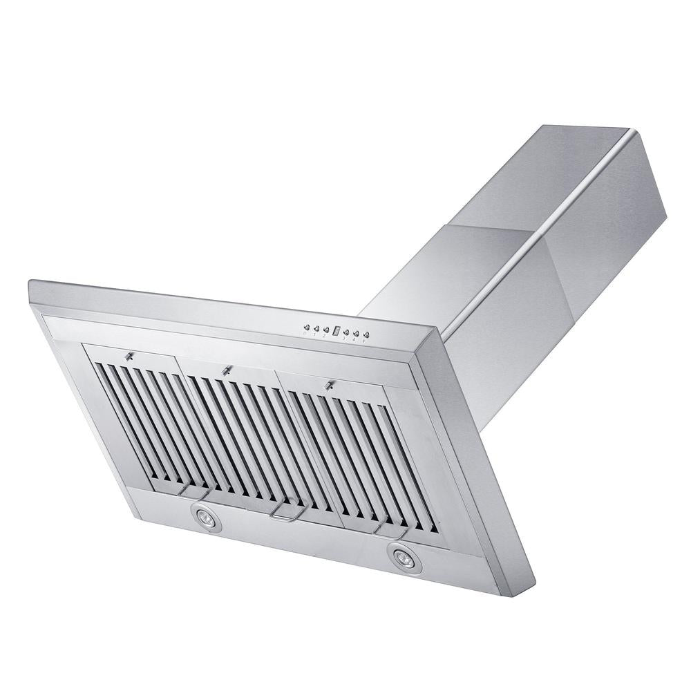 ZLINE 36 Inch Stainless Steel Convertible Wall Mount Range Hood - Professional Kitchen Ventilation for Gas & Electric Stoves, KF36 Model (Ideal for Home Chefs & Open Kitchen Designs)