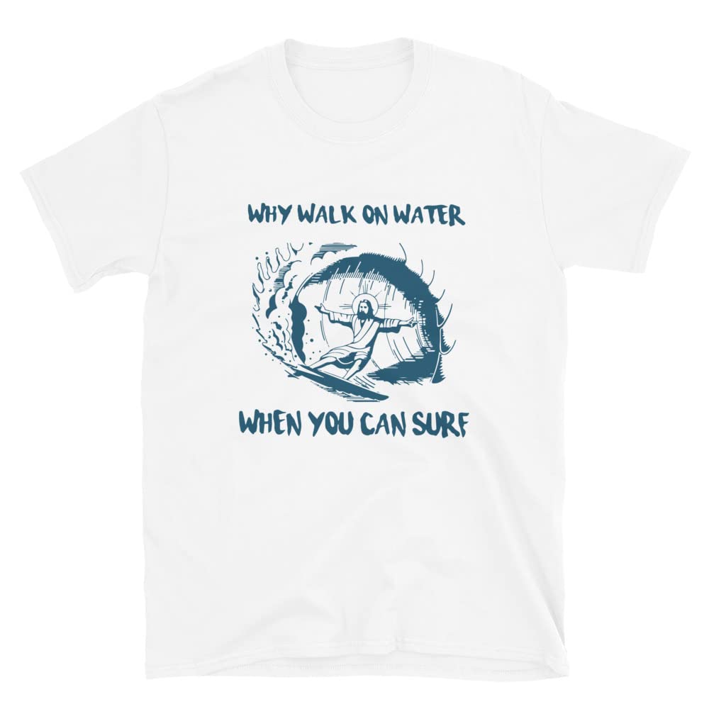 Jack's Tee Jesus Funny Surfing Retro Humorous Unisex T-Shirt - Perfect for Beach, Casual Wear & Gifts