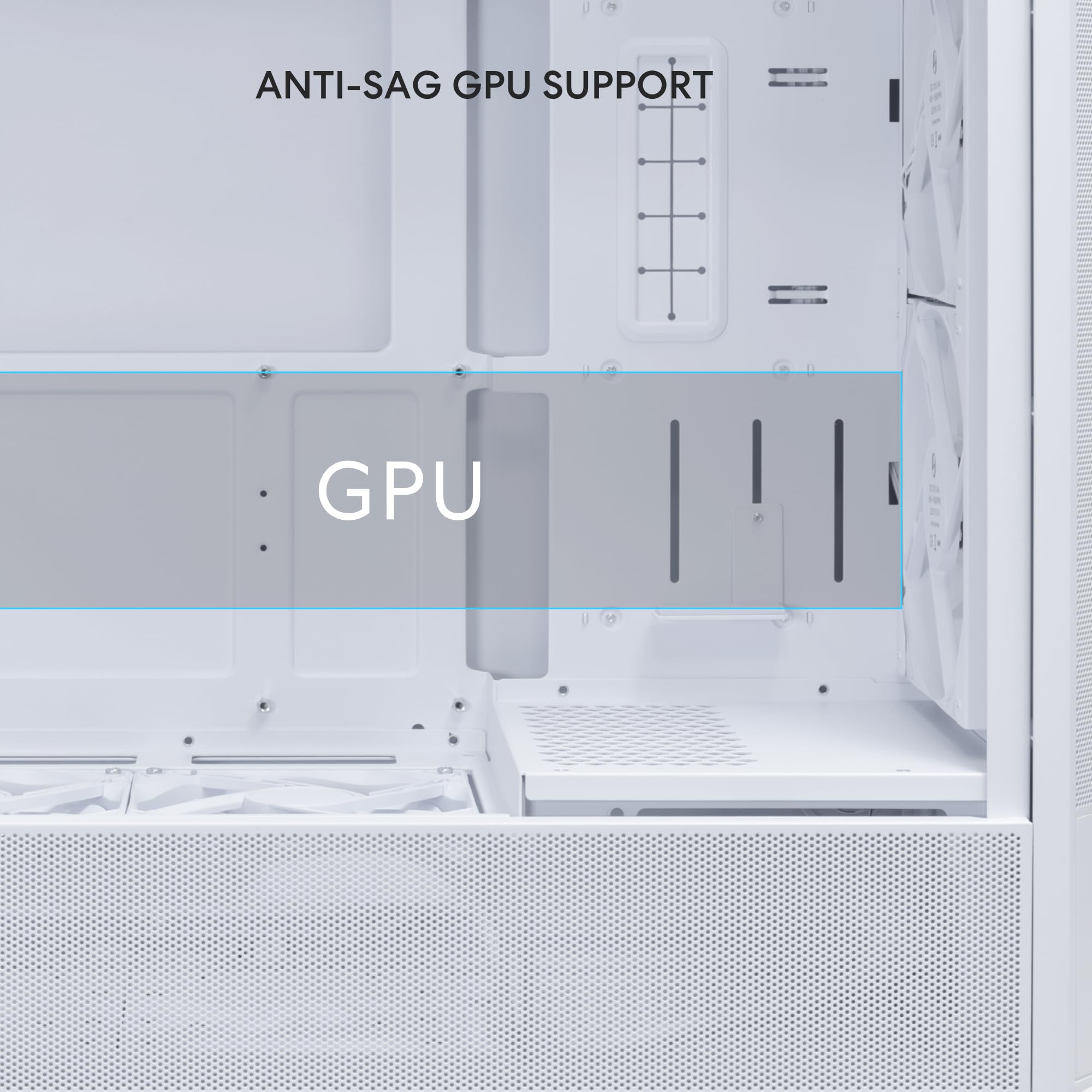 LIAN LI LANCOOL 207 Compact ATX RGB Gaming PC Case - Airflow Optimized Mesh Design with 2x140mm ARGB & 2x120mm PWM Fans, USB Type-C, Tempered Glass Side Panel (White) - Perfect for Gaming Rigs and High-Performance PC Builds