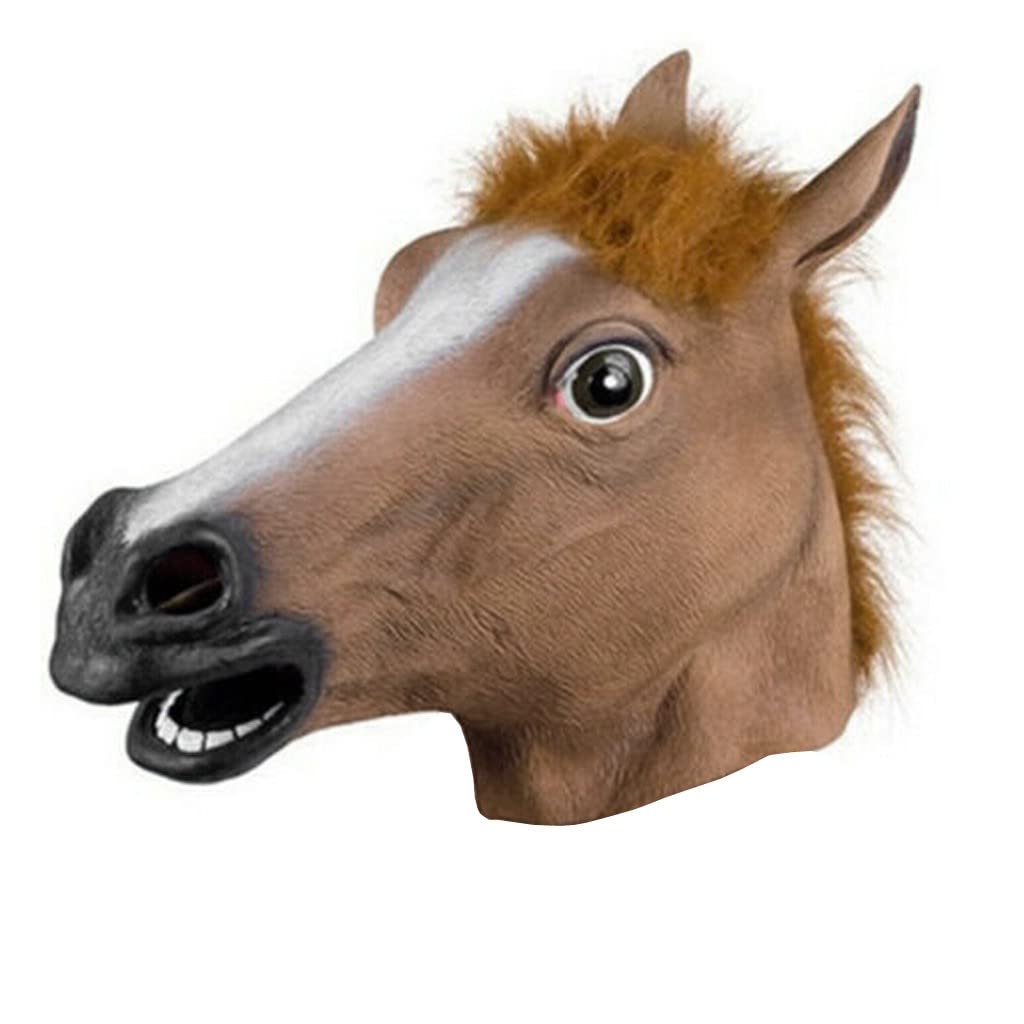 Realistic Horse Prop Head Halloween Costume Accessory - Latex Mask for Parties, Cosplay & Themed Events - Perfect for Halloween, Cosplay & Costume Parties