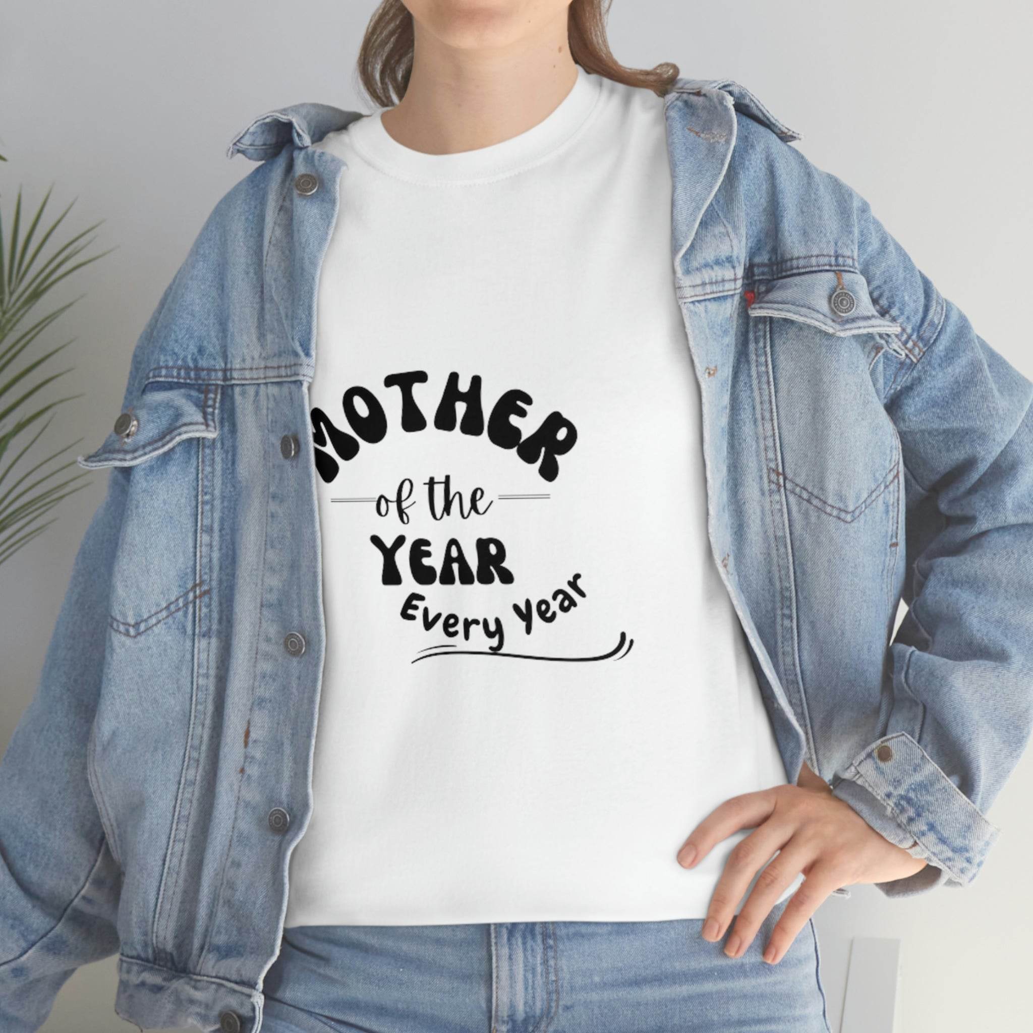 Mother of the Year T-Shirt for Mom - Funny & Cute Gift for Mother's Day, Birthday - Perfect for Family Gatherings & Special Occasions